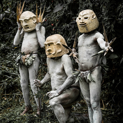 The Asaro 'Mud Men' from Papua New Guinea's eastern highlands.